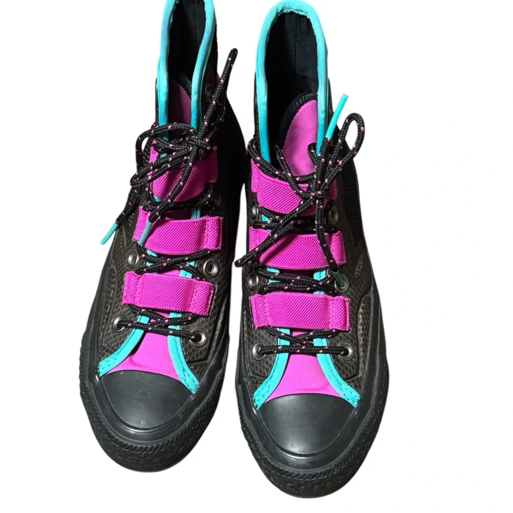 Converse Chuck 70 Tech Sneakers Size 4 Black and Pink High-Top Sneakers